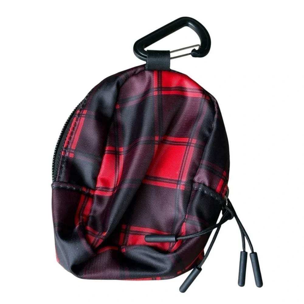 Wonder Nation Micro Backpack Clip-On Pouch Plaid